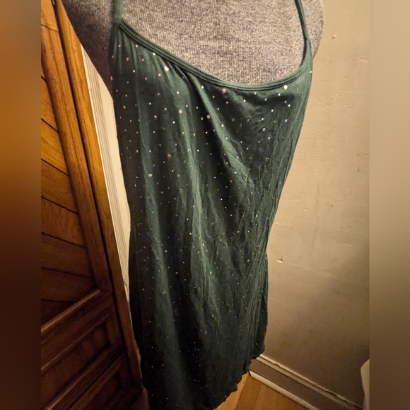 XL green with silver dots chemise - Picture 3 of 8